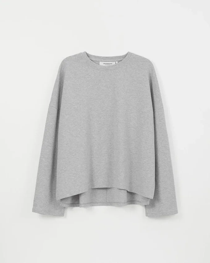 Boxy langermet T-skjorte W