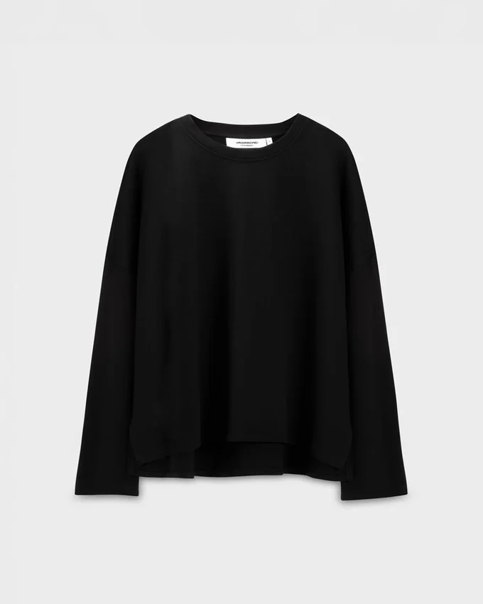 Boxy langermet T-skjorte W